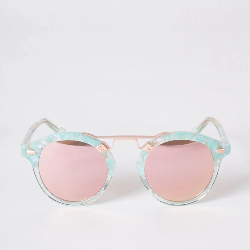 Krewe St Louis II (STL II) Seaglass to Marine Rose Mirrored Sunglasses
